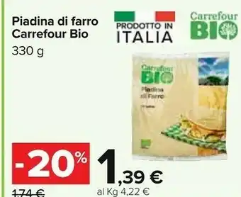 Carrefour Carrefour Piadina Di Farro Bio offerta