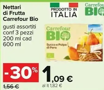 Carrefour Carrefour - Succo E Polpa Di Albicocca Biologico 600 G(ml) offerta
