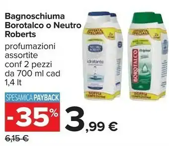Carrefour Neutro Roberts Bagnoschiuma 1400 Ml offerta
