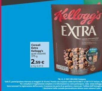 Carrefour Kellogg's - Kellogg's Extra Delizia Di Frutta 375 G(ml) offerta