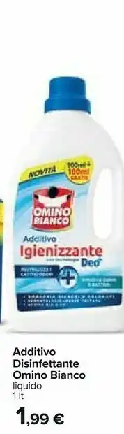 Carrefour Omino Bianco Adittivo Disinfettante Igienizzante Liquido offerta