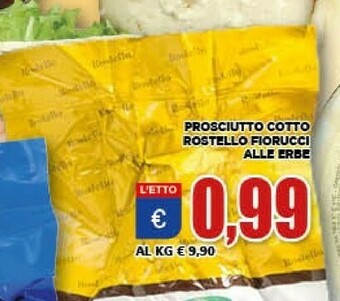 Vivo Supermercati Fiorucci Prosciutto cotto offerta