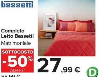 Carrefour Market Bassetti Completo Letto offerta