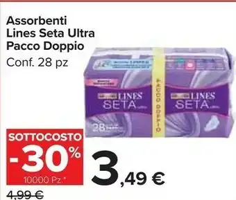 Carrefour Market Lines Seta Ultra Assorbenti Pacco Doppio offerta