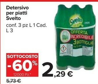Carrefour Market Svelto Detersivo Per Piatti offerta