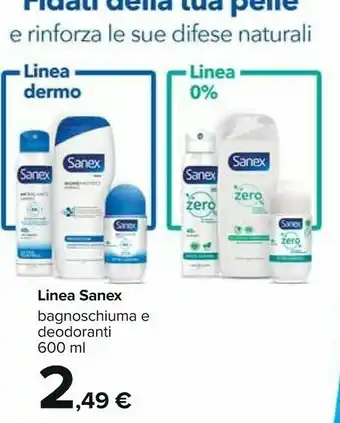 Carrefour Market Sanex Linea Bagnoschiuma E Deodoranti offerta
