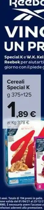 Carrefour Carrefour Special K Cereali offerta