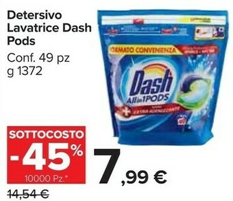 Carrefour Market Dash Detersivo Lavatrice Pods offerta