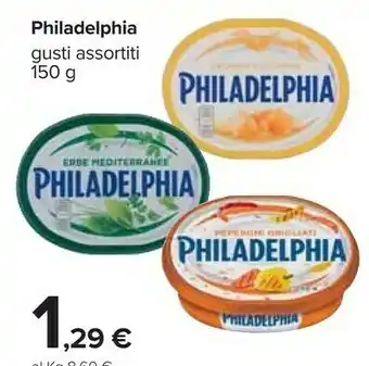 Carrefour Mondelez Philadelphia Erbe Mediterranee 150 G(ml) offerta