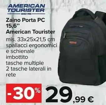 Carrefour Zaino Porta Pc American Tourister offerta
