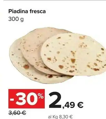 Carrefour Piadina Fresca offerta