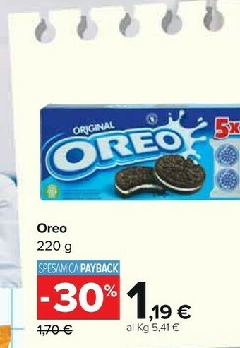 Carrefour Mondelez Original Oreo 5x 220 G(ml) offerta