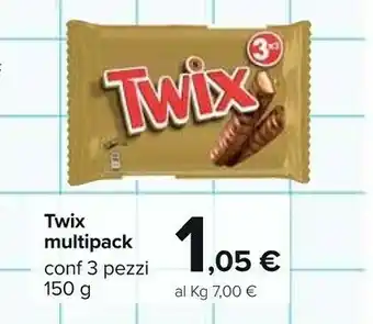 Carrefour Mars Twix 150 G(ml) offerta
