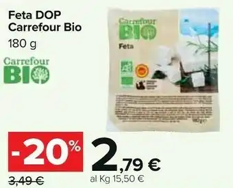 Carrefour Currefoar Bio Feta Dop offerta