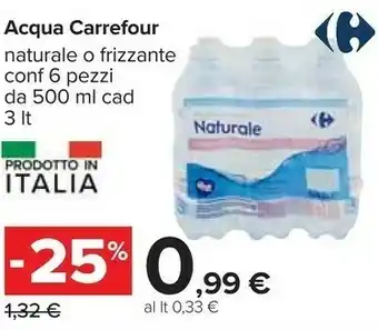 Carrefour Currefoar Acqua offerta