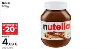 Carrefour Ferrero Nutella offerta