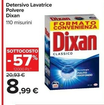 Carrefour Dixan Detersivo Lavatrice Polvere offerta