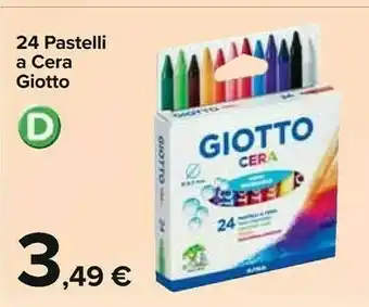 Carrefour Giotto 24 Pastelli A Cera offerta
