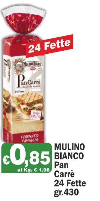 Primo Prezzo Mulino bianco pan carre offerta