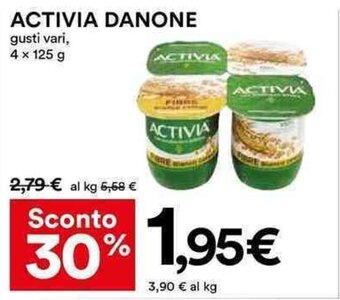 Coop ACTIVIA DANONE gusti vari, 4 x 125 g offerta