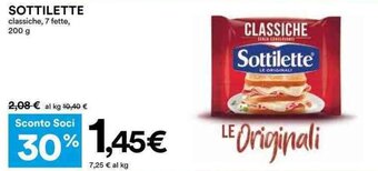 Coop SOTTILETTE classiche, 7 fette, 200 g offerta