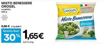 Coop MISTO BENESSERE OROGEL surgelato, 450 g offerta