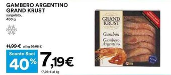 Coop GAMBERO ARGENTINO GRAND KRUST 400 g offerta