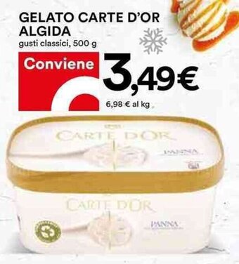 Coop GELATO CARTE D'OR ALGIDA gusti classici, 500 g offerta