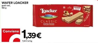 Coop WAFER LOACKER gusti vari, 182 g offerta