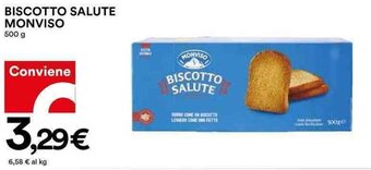 Coop BISCOTTO SALUTE MONVISO 500 g offerta