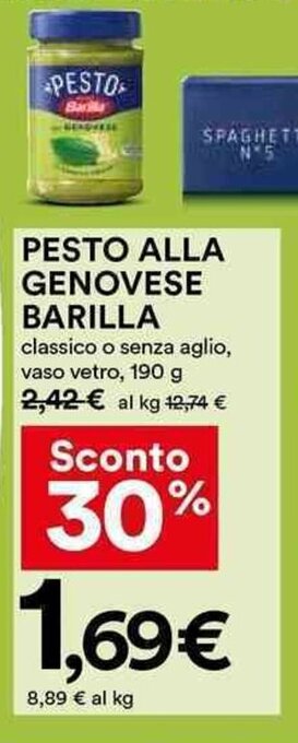 Coop PESTO ALLA GENOVESE BARILLA 190 g offerta