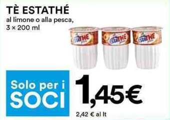 TÈ ESTATHÉ al limone o alla pesca, 3 x 200 ml