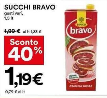 Coop SUCCHI BRAVO gusti vari, 1,5 lt offerta