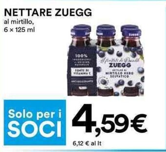 Coop NETTARE ZUEGG al mirtillo, 6 x 125 ml offerta