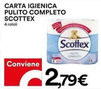 Coop CARTA IGIENICA PULITO COMPLETO SCOTTEX 4 rotoli offerta