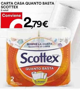 Coop CARTA CASA QUANTO BASTA SCOTTEX 2 rotoli offerta