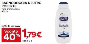 Coop BAGNODOCCIA NEUTRO ROBERTS varie profumazioni, 450 ml offerta