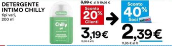 Coop DETERGENTE INTIMO CHILLY tipi vari, 200 ml offerta