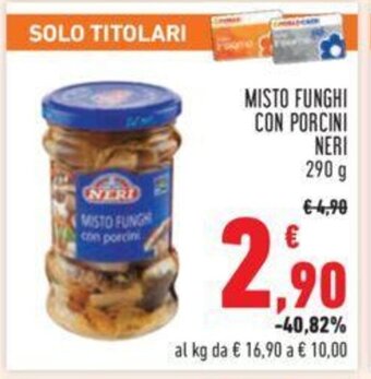 Conad MISTO FUNGHI con porcini NERI 290 g offerta