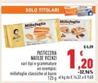 Conad PASTICCERIA MATILDE VICENZI 125 g offerta