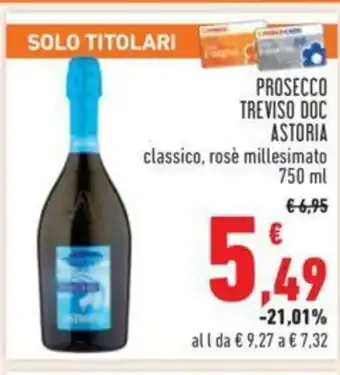 Conad PROSECCO TREVISO DOC ASTORIA 750 ml offerta