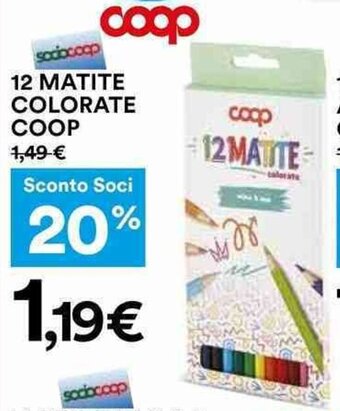 Coop 12 MATITE COLORATE COOP offerta