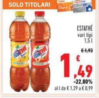 Conad ESTATHÉ vari tipi 1,5 l offerta