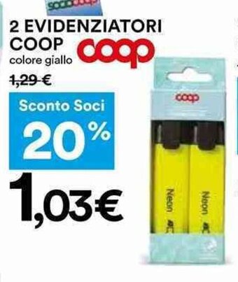 Coop 2 EVIDENZIATORI COOP offerta