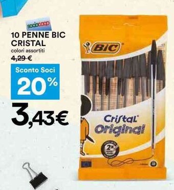 Coop 10 PENNE BIC CRISTAL offerta