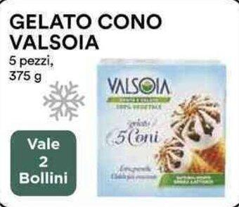 Coop GELATO CONO VALSOIA 5 pezzi, 375 g offerta