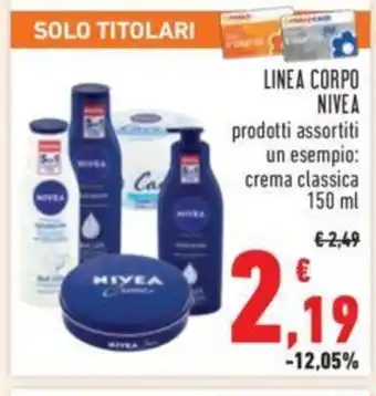 Conad LINEA CORPO NIVEA 150 ml offerta