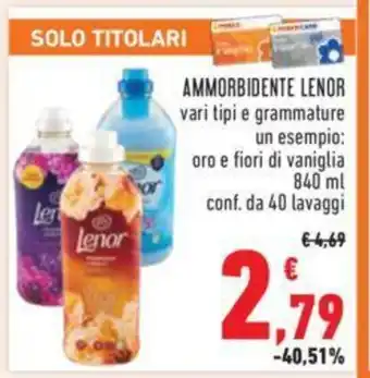 Conad AMMORBIDENTE LENOR vari tipi 840 ml conf. da 40 lavaggi offerta