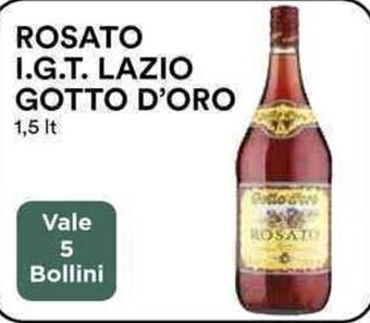 Coop ROSATO I.G.T. LAZIO GOTTO D'ORO 1,5 lt offerta