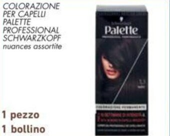 Conad COLORAZIONE PER CAPELLI PALETTE PROFESSIONAL SCHWARZKOPF nuances assortite offerta